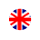 Logo redondo de la bandera inglesa